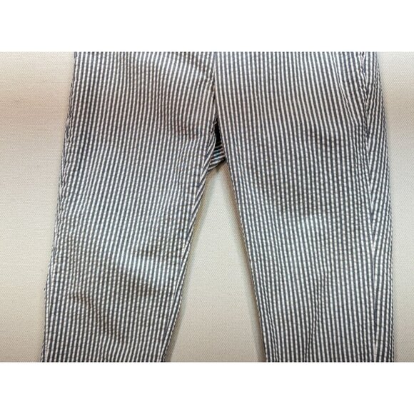 Banana Republic Womens Hampton Straight Pants Sz 2 Blue White Pinstripe Workwear - Picture 5 of 14